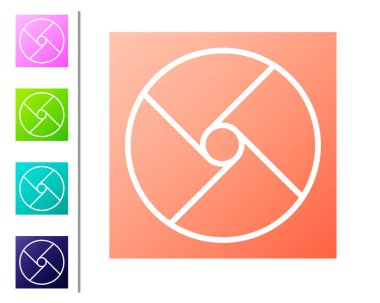 Mercan havalandırma simgesi beyaz arkaplanda izole edildi. Renk simgelerini ayarla. Vektör İllüstrasyonu