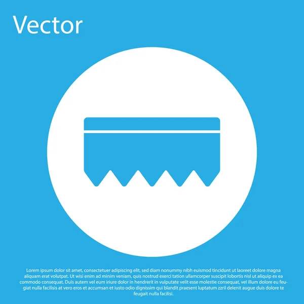 Esponja Azul Con Burbujas Icono Aislado Sobre Fondo Azul Wisp — Vector de stock