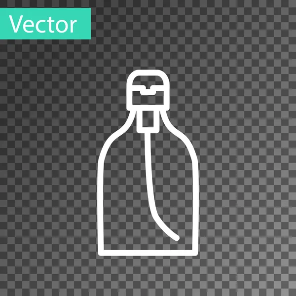 White Line Bottle Liquid Antibacterial Soap Dispenser Icon Isolated Transparent — Stock Vector