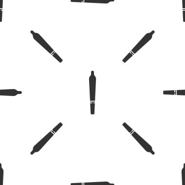 Gri marihuana eklem, sigara ikonu beyaz arka planda izole edilmiş pürüzsüz desen. Uyuşturuculu sigara, esrar sarılmış sigara. Vektör İllüstrasyonu