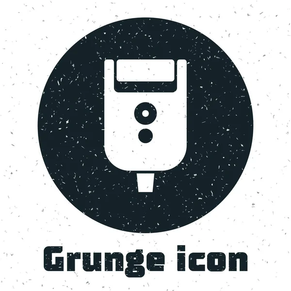 Grunge Electric Razor Blade Men Icon Isolated White Background Electric — Stock Vector