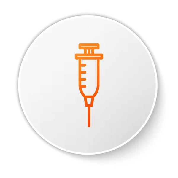 Orange Linie Spritze Symbol Isoliert Auf Weißem Hintergrund Spritze Für — Stockvektor