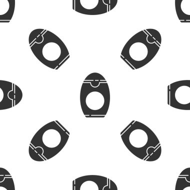 Gri şampuan ikonu şişesi beyaz arka planda izole edilmiş pürüzsüz desen. Vektör İllüstrasyonu