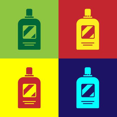 Arka planda izole edilmiş bir şampuan şişesi. Vektör İllüstrasyonu