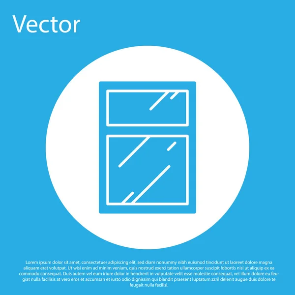Blauer Reinigungsservice Für Fenster Icon Isoliert Auf Blauem Hintergrund Quetsche — Stockvektor