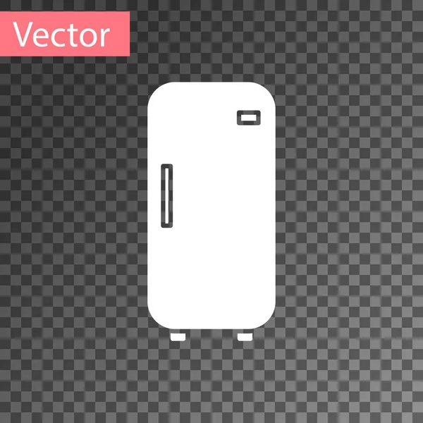 Weißes Kühlschranksymbol Isoliert Auf Transparentem Hintergrund Kühlschrank Mit Gefrierfach Kühlschrank — Stockvektor