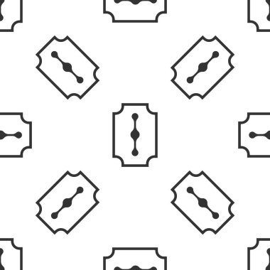 Gri Bıçak ustura ikonu beyaz arka planda kusursuz desen izole etti. Vektör İllüstrasyonu