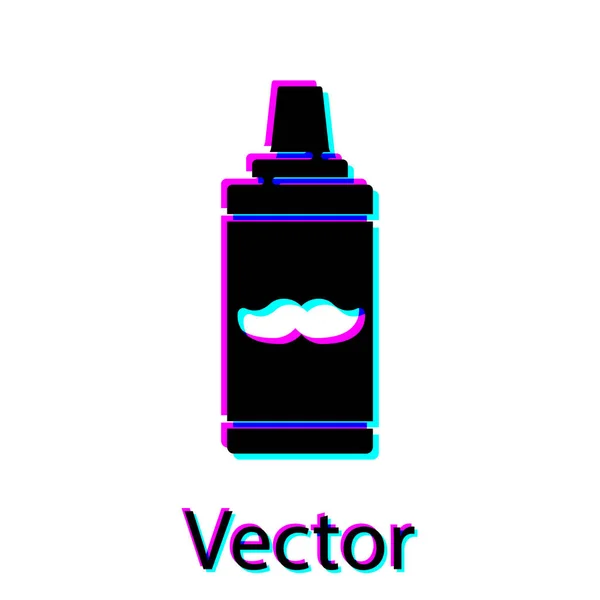 Black Shaving Gel Foam Icon Isolated White Background Shaving Cream — Stock Vector