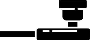 Beyaz arka plan üzerinde izole duman simgesi ile Siyah Sigara boru. Tütün borusu. Vektör İllüstrasyonu