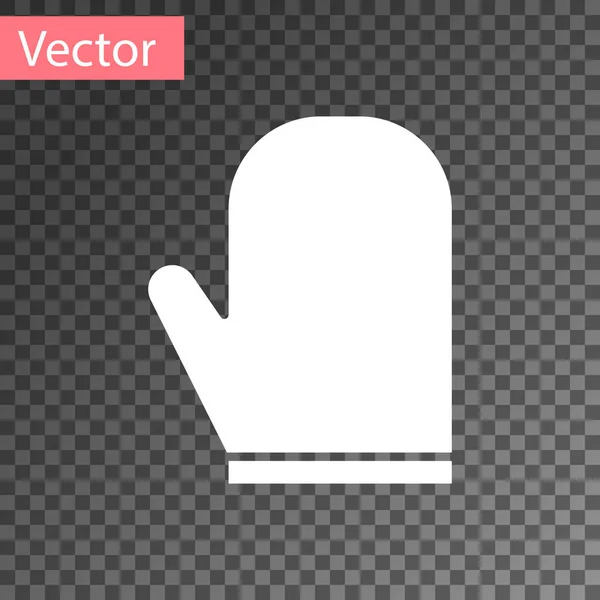 Weißes Ofenhandschuh Symbol Auf Transparentem Hintergrund Küche Topflappen Zeichen Kochhandschuh — Stockvektor