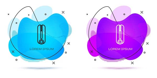 Linia Lokówka Ikony Włosów Izolowane Białym Tle Ikona Prostowania Włosów — Wektor stockowy