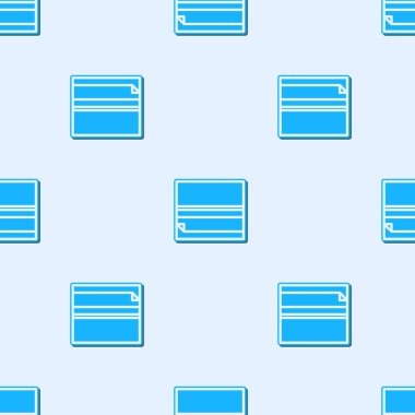 Mavi çizgi yuvarlanan kağıt simgesi gri arkaplandaki kusursuz deseni izole etti. Vektör İllüstrasyonu