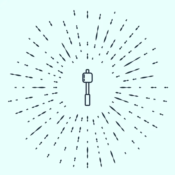 Marshmallow Garis Hitam Pada Ikon Tongkat Terisolasi Pada Latar Belakang Stok Ilustrasi 