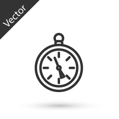 Gri çizgi pusula simgesi beyaz arkaplanda izole edildi. Rüzgâr yön bulma sembolü. Rüzgar gül işareti. Vektör İllüstrasyonu