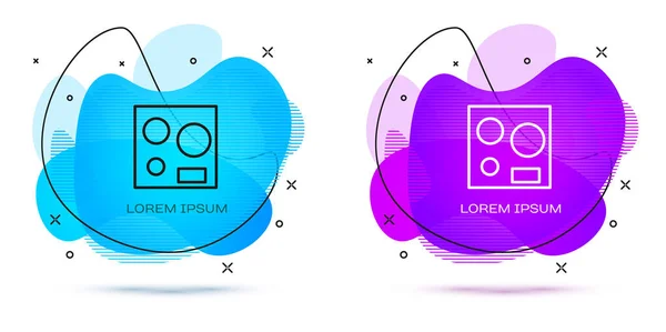 Linie Elektroherd Symbol Isoliert Auf Weißem Hintergrund Kochschild Kochfeld Mit — Stockvektor