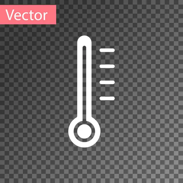 Weißes Thermometer Messsymbol Isoliert Auf Transparentem Hintergrund Thermometer Die Heißes — Stockvektor