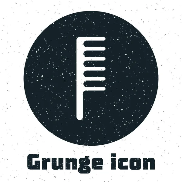Grunge Hairbrush Symbol Isoliert Auf Weißem Hintergrund Haarschild Kämmen Friseur — Stockvektor
