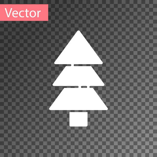 Значок Белое Дерево Изолирован Прозрачном Фоне Символ Леса Векторная Миграция — стоковый вектор