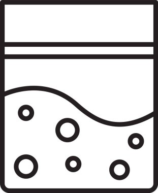 Siyah çizgili plastik poşet beyaz arka planda izole edilmiş tıbbi kenevir ikonu. Sağlık tehlikesi. Vektör İllüstrasyonu