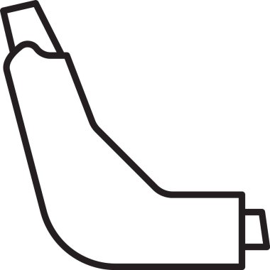 Beyaz arkaplanda siyah çizgi soluk alma simgesi izole edildi. Öksürük şurubu, solunum, alerjik hasta. Vektör İllüstrasyonu