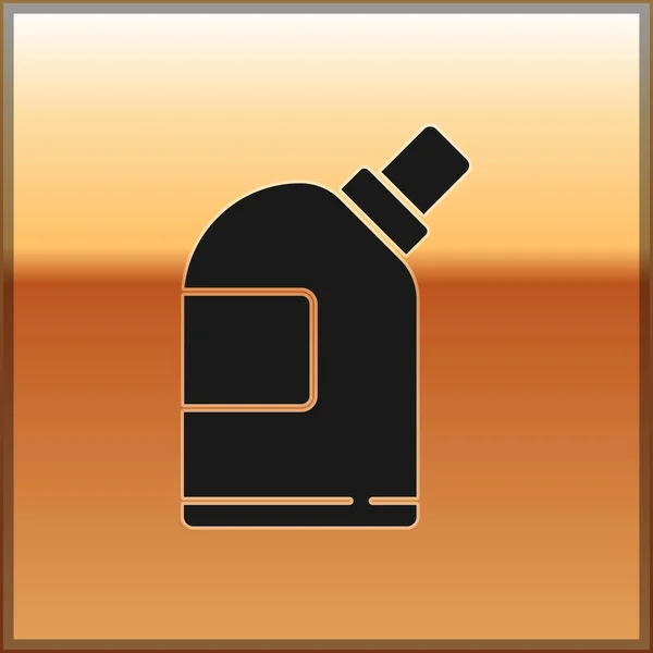 Botellas Plástico Negro Para Detergente Lavandería Lejía Líquido Para Lavar — Vector de stock