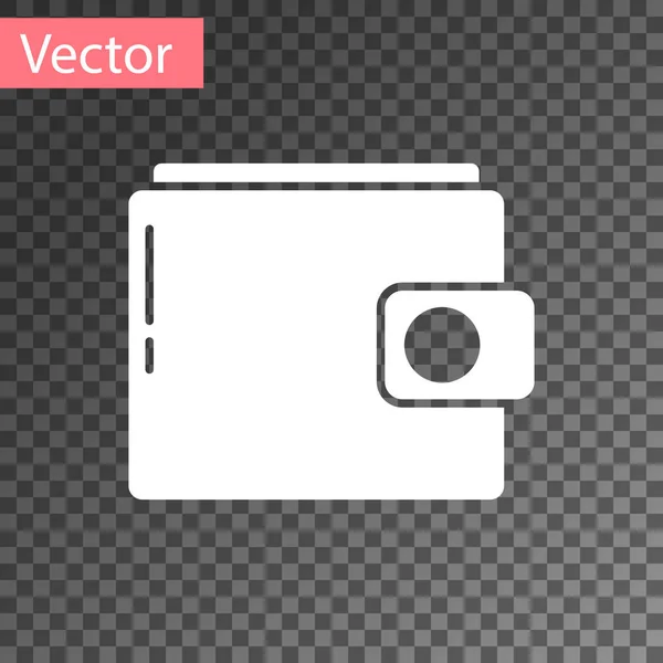 Icono Billetera Blanca Aislado Sobre Fondo Transparente Icono Del Bolso — Vector de stock