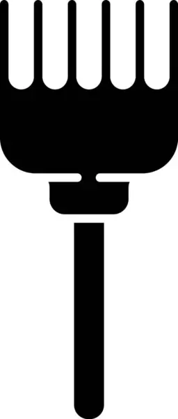 Ікона Чорної Перукарні Ізольована Білому Тлі Комбінований Знак Волосся Символ — стоковий вектор