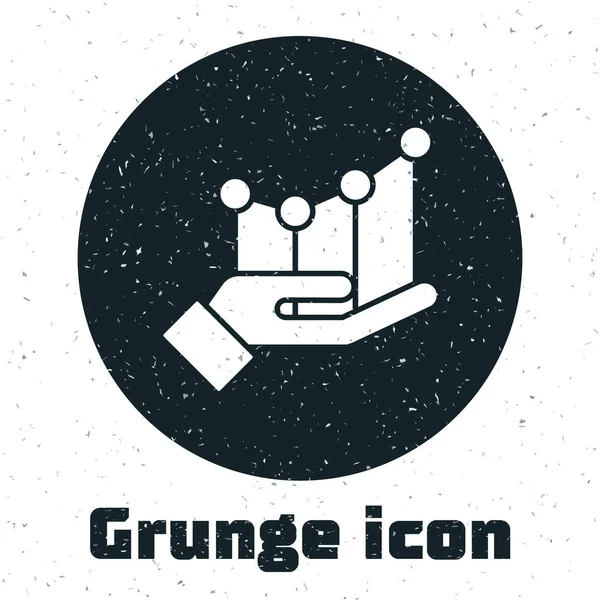 Инфографический Значок Grunge Pie Диаграммы Изолирован Белом Фоне Знак Диаграммы — стоковый вектор