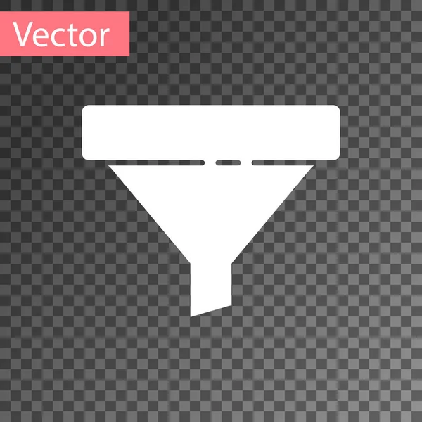 Funil Vendas Branco Com Setas Para Ícone Negócios Marketing Inicialização — Vetor de Stock