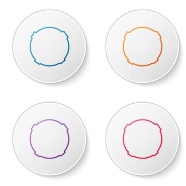 Ay renk çizgisi simgesi beyaz arkaplanda izole edildi. Simgeleri daire düğmelerine ayır. Vektör İllüstrasyonu