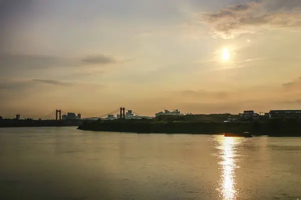 Yongjiang river sunset — Stock Photo, Image