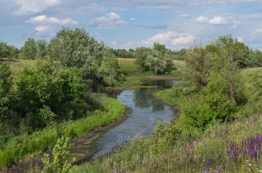 Saratov yakınındaki küçük bir nehir