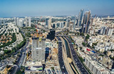 Aerial view in Tel Aviv clipart