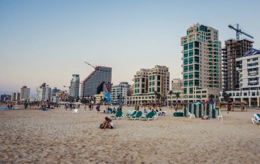 Beach in Tel Aviv clipart