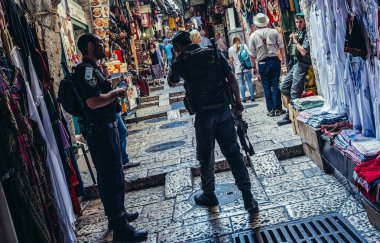 Police in Jerusalem clipart