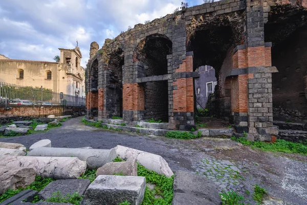 Ancient ruins in Catania — Stock Photo, Image