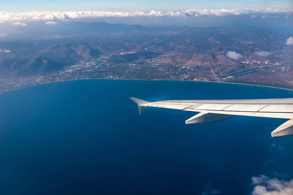 Greece seen from plane window — Stock Photo, Image