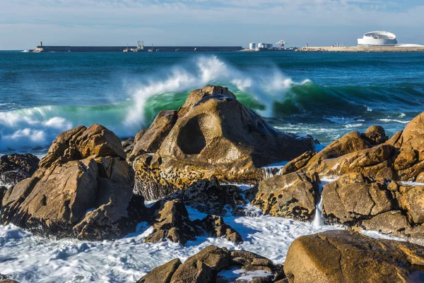 Océano Atlántico en Oporto — Foto de Stock