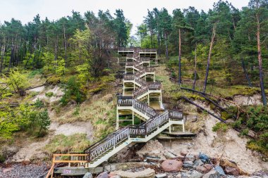 Stairs on the beach clipart