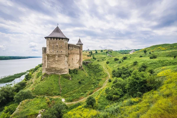 Khotyn erőd Ukrajnában — Stock Fotó