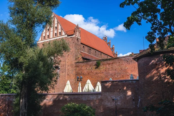 Schloss in der Stadt Olsztyn — Stockfoto