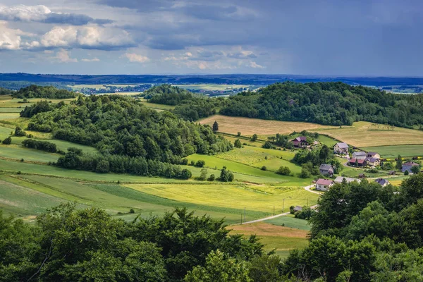 Paisaje de retazos en Polonia — Foto de Stock