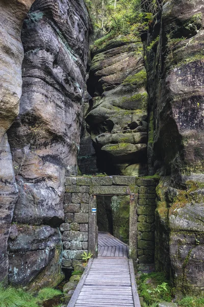 Rocce di Teplice Adrspach — Foto Stock