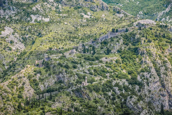 Kostel Panny Marie Lék Zdi Starobylého Města Fort John Kotor — Stock fotografie