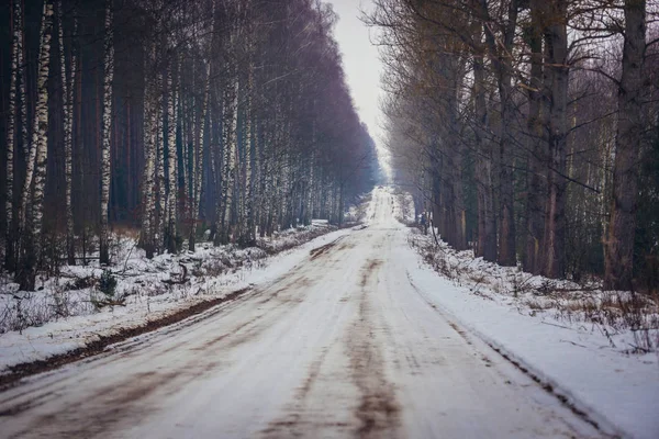 Carretera lateral en Polonia — Foto de Stock