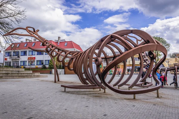 Monument aux baleines à Rewal — Photo