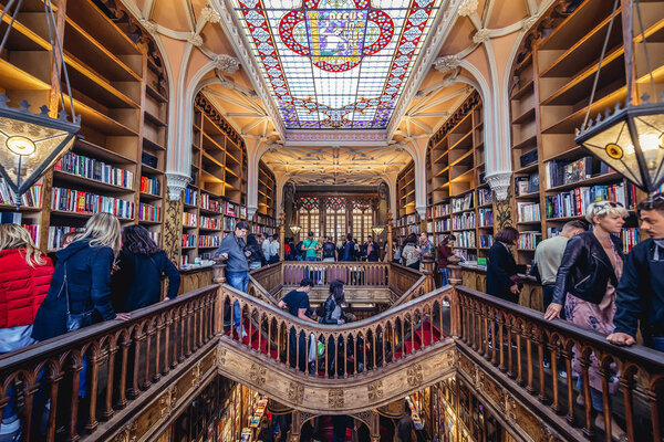 Lello bookstore in Porto city Stock Image
