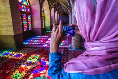 Pink Mosque in Shiraz clipart