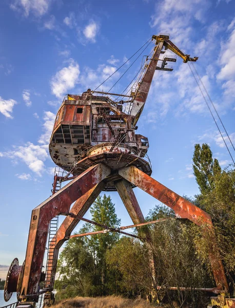 Grúa en la zona de Chernobyl — Foto de Stock
