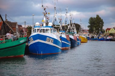Fishing boats in Poland clipart